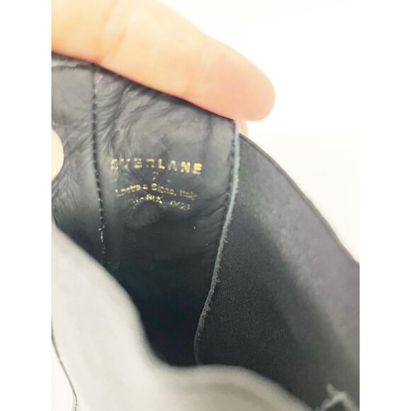 EVERLANE Italian Leather Square Toe Chelsea Boots Black SZ 7 READ - Picture 10 of 16
